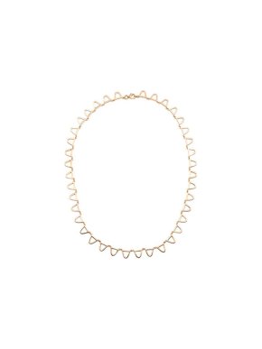 Mason Stanley 14ct Yellow Gold & White Diamond Pave Bermuda Necklace