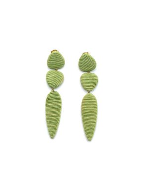 Rebecca De Ravenel Green Tiered Earrings 1