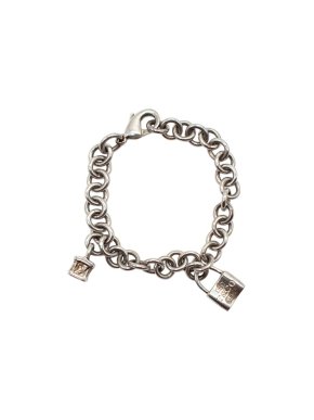 Tiffany & Co. Silver Padlock Charm Bracelet