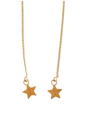 Saint Laurent Gold Metal Star Earrings