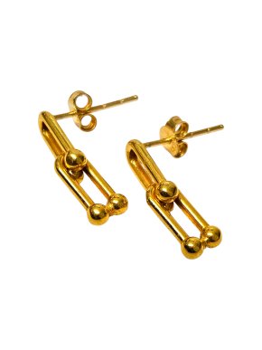 !8 Ct Yellow Gold "Hardwear" earrings