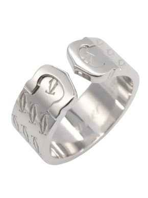Cartier White Gold Open Band Ring Size 7.5 1