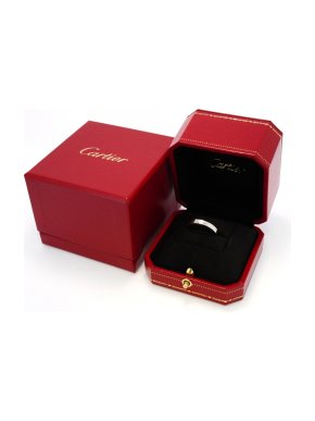 Cartier Signature Platinum Band Ring Size 7.5 1