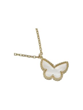 Van Cleef and Arpels  Sweet Alahambra Mother Of Pearl Butterfly Necklace 1
