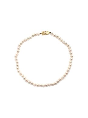 Mikimoto Current Cultured Pearl Strand Necklace 18k Gold 1