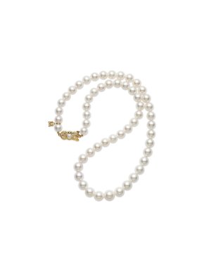 Mikimoto Current Cultured Pearl Strand Necklace 18k Gold 1