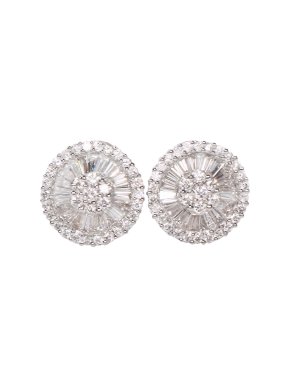 Bespoke Diamond Cluster Earrings 12mm Diameter