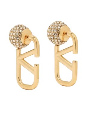 Valentino Crystal Ball VLOGO Earrings 1