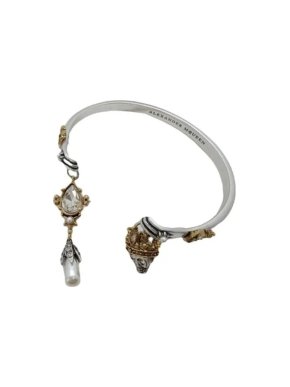 Alexander McQueen Skull And Faux Jewel Cuff 1