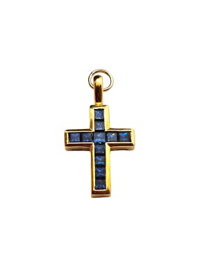 Mappin And Webb Sapphire Cross Pendant 1