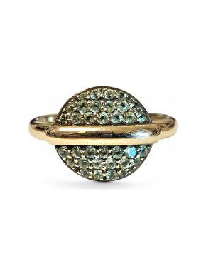 Bespoke Green Garnet Gold Ring 1