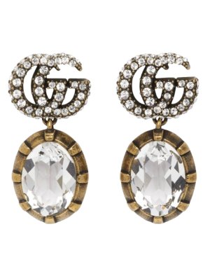 Gucci Crystal Drop Earrings 1