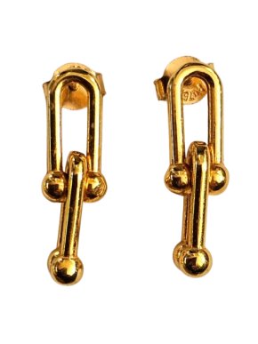 Bespoke Yellow Gold 'Hardwear' Earrings 1