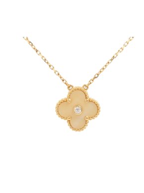 Van Cleef & Arpels Yellow Gold And Diamond Vintage Alhambra 1