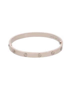 Cartier White Gold Love Bangle Size 16 1