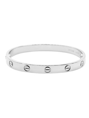 Cartier White Gold Love Bangle Size 15 1