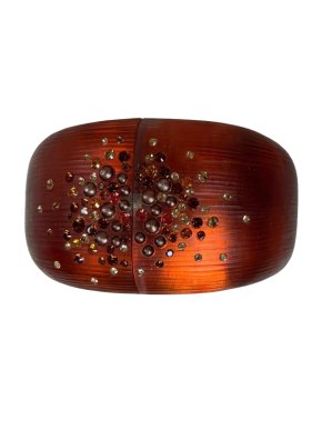 Alexis Bittar Starburst Amber Lucite Hinged Cuff 1