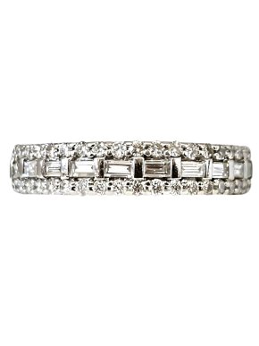 Bespoke Round And Bauguette Diamond Eternity Ring 1