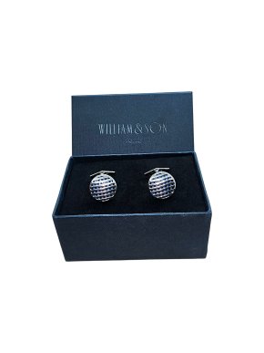 William & Son Silver Cage/Enamel Cufflinks 1