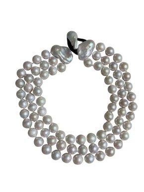 Monies Gerda lynggaard Freshwater Pearl 18 Inch 3 Row Necklace 1