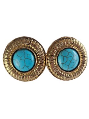 Chanel Vintage Cabochon Clip Earrings 1