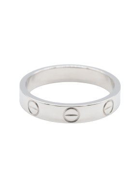 Cartier 18K White Gold Small Love Ring 5.25