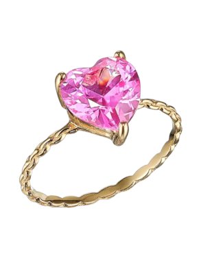 Anabela Chan Lab Grown Mini Pink Sapphire Heart Ring