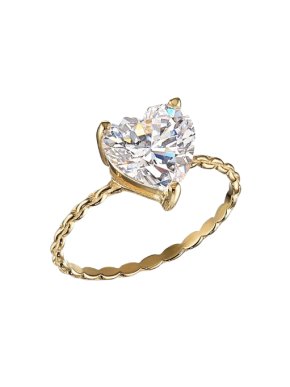 Anabela Chan Mini Lab Diamond Heart Ring
