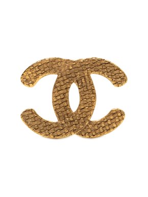 Chanel Gold Plated WovenCC  Brooch