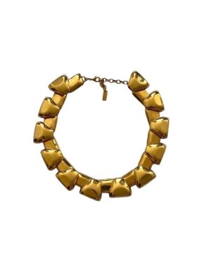 Saint Laurent Gold Metal Chunky Necklace