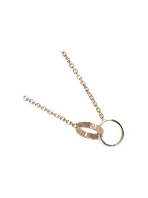 Cartier Rose Gold Intertwined Love Ring Necklace