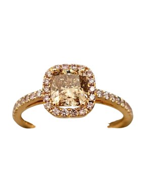 William &Son Fancy Brown Diamond Ring 1.02 Carat