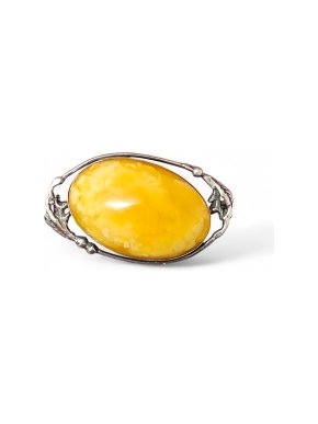 Georg Jensen Amber Art Deco Brooch