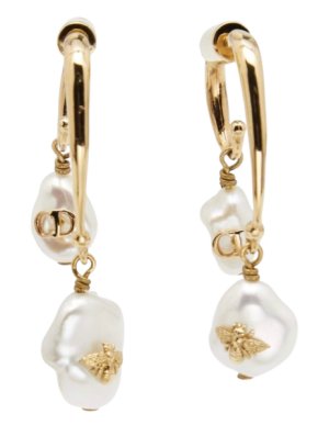 Dior Faux Pearl Drop Earrings 1