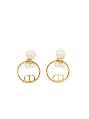 Dior Faux Pearl Drop Earrings 1