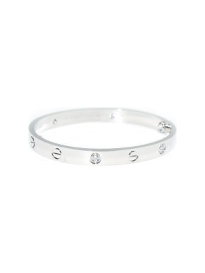 Cartier Medium White Gold and Diamond LOVE Bracelet 17