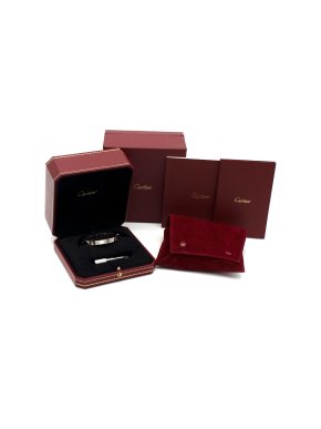 Cartier LOVE Classic White Gold Bracelet 16 (with Box