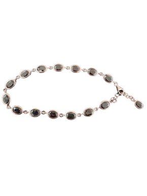 PATTARAPHAN Black Rhodium-Plated 14K White Gold with Black Sapphire Bracelet