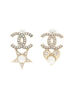 Chanel Crystal Embellished Drop Earrimgs