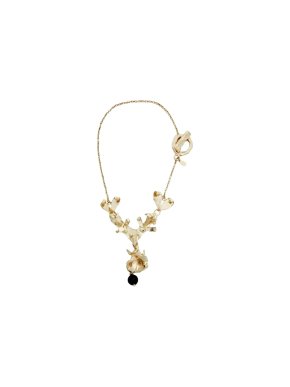 Valentino Floral Motif Metal Necklace