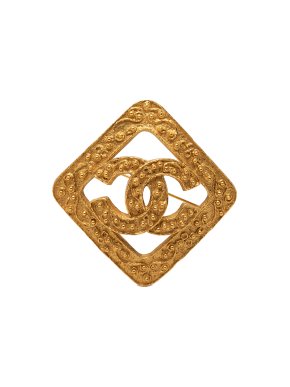 Chanel Rhombus Brooch 6 x6 cms