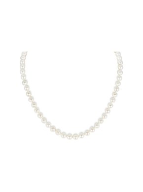 14k Yellow Gold Knotted Pearl Necklace