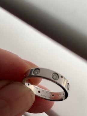 Cartier White Gold & White Diamond Love Ring