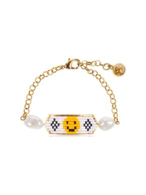 Shourouk Moodz Pearl Happy Face Bracelet