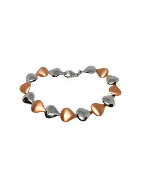 Paul Spurgeon Sterling Silver & Rose Gold Vermeil Pebble Bracelet