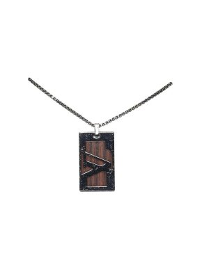 Louis Vuitton Cape Town Wood & Silver-Tone Metal Pendant Necklace