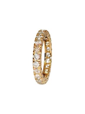 18ct Yellow Gold & White Diamond Eternity Ring M