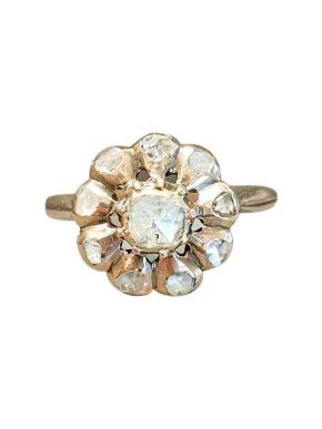 Vintage Georgian Rose Gold Diamond Ring