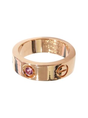 Cartier 18ct Rose Gold Pink Sapphire Love Ring 50