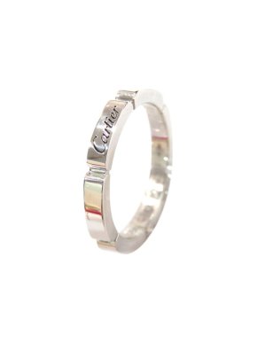 Cartier 18ct White Gold Maillon Panthere Ring 49